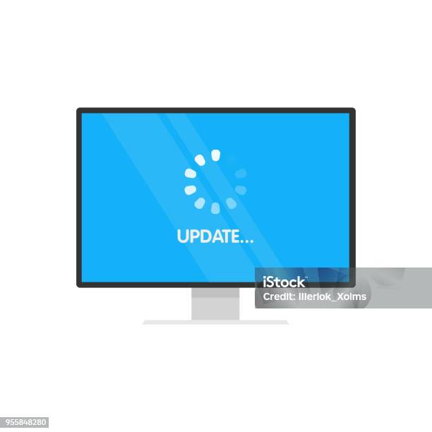 Update System Software And Upgrade Concept Loading Process In Monitor ...