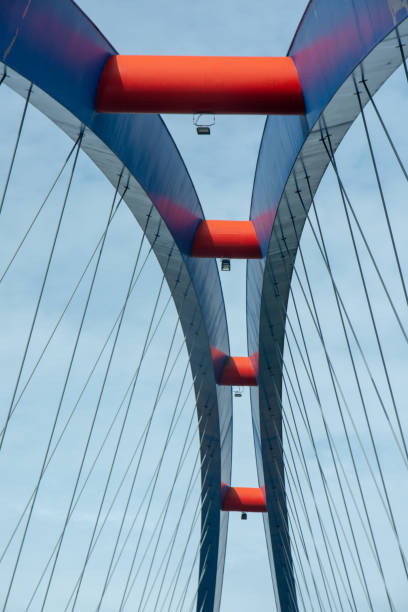 istock an image of bridge in a small town. 955851710