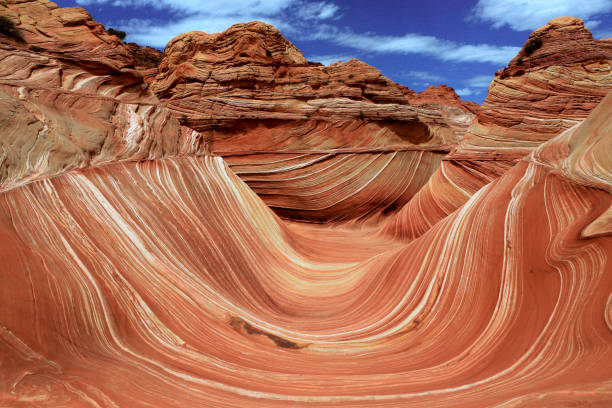The Wave Navajo Sand Formation in Arizona USA stock photo