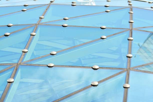 istock Spider facade fixing system. Elements of fastening of the facade. Facade detail. 955854520