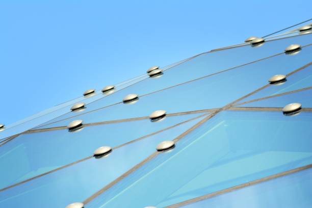 istock Spider facade fixing system. Elements of fastening of the facade. Facade detail. 955854530
