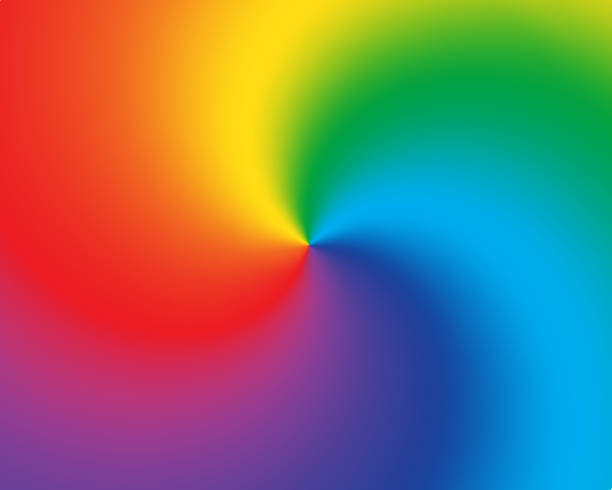 ilustrações, clipart, desenhos animados e ícones de fundo do arco-íris gradiente radial do redemoinho - mixing abstract circle multi colored