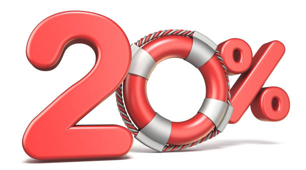 istock Life buoy 20 percent sign 3D 955869186