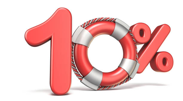 istock Life buoy 10 percent sign 3D 955869200
