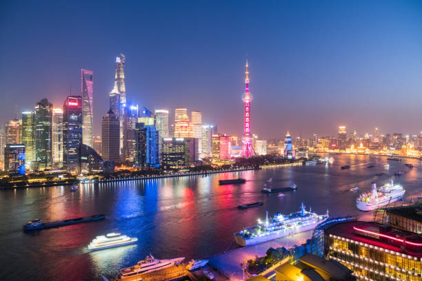 istock shanghai cityscape in nightfall 955887146