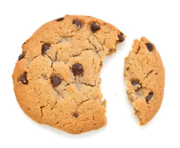 istock Cookies with chocolate on a white background, isolates 955889628