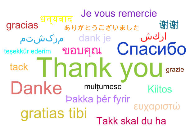 istock Colorful Thank you word in many languages background 955890970