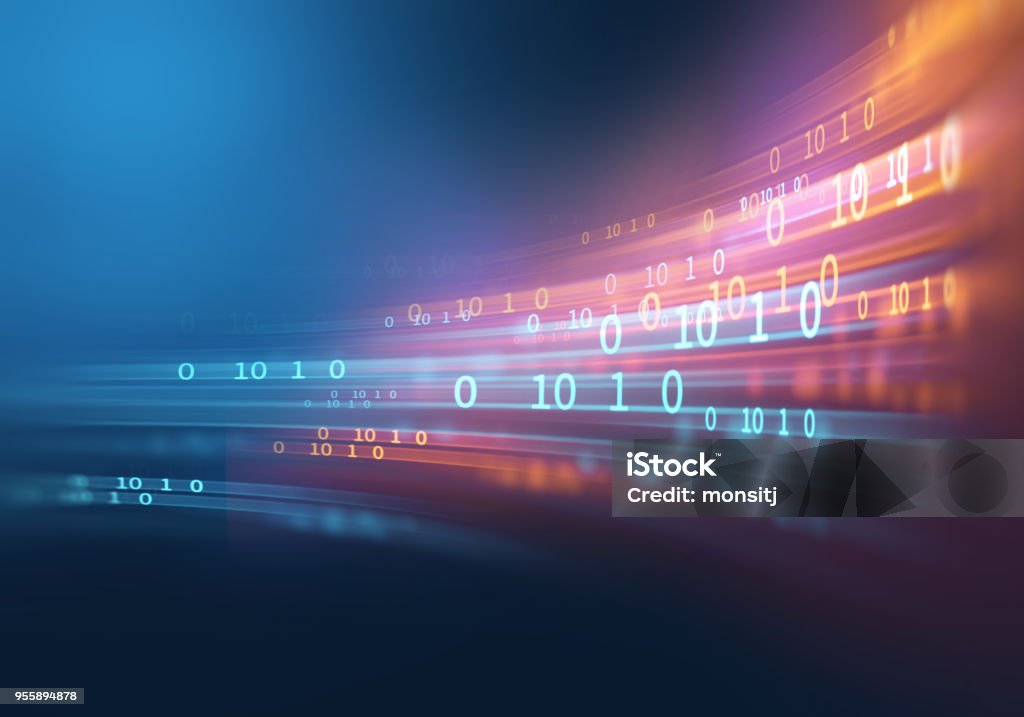 Digital Code Number Abstract Technology Background Stock Photo ...
