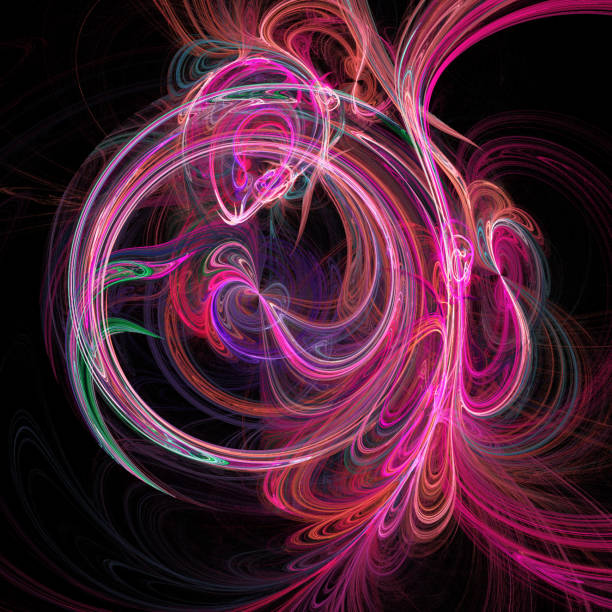 istock Abstract fractal illustrated rendered design, a modern futuristic dynamic pattern for creative graphic design. 955906434