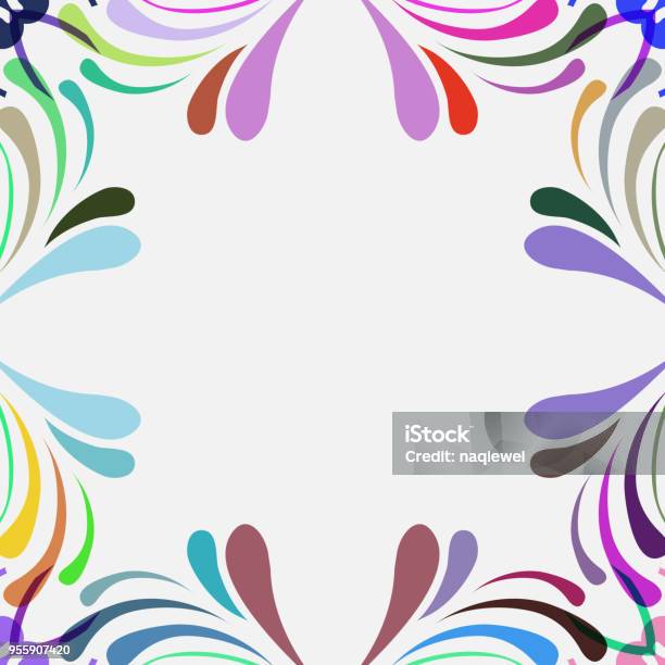 Color Leaf Ornate Pattern Background Stock Illustration - Download Image Now - Backgrounds, Leaf, Paisley Pattern