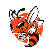 istock Honey Bee Mascot Vector Cartoon Character Design 955908196