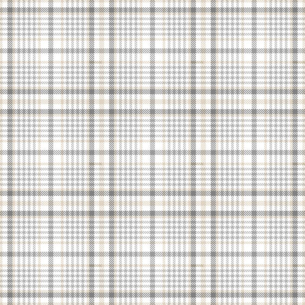 istock Tartan Seamless Pattern Background in Pastel Grey, Dusty Beige And White  Color  Plaid 955908550