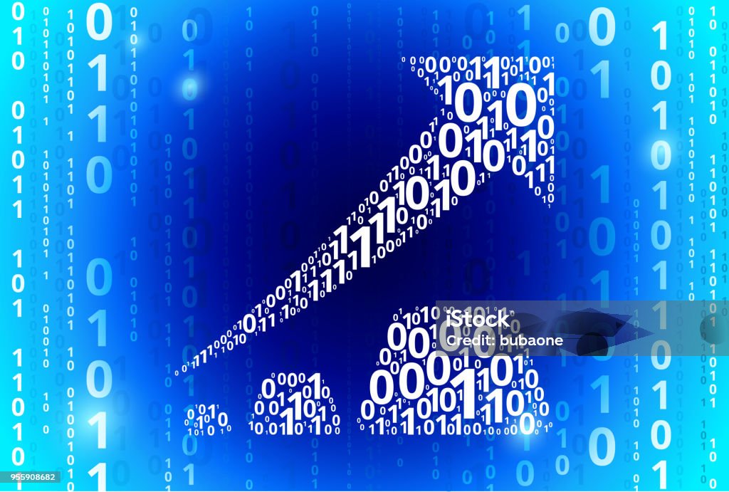 Gold Bars Binary Code Blue Vector Pattern Background Stock Illustration ...