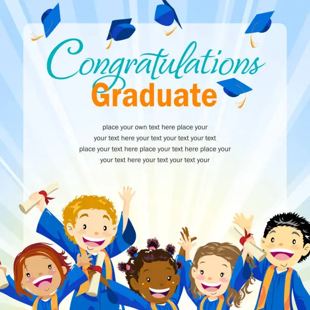 Vector illustration of Graduation Day Invitation