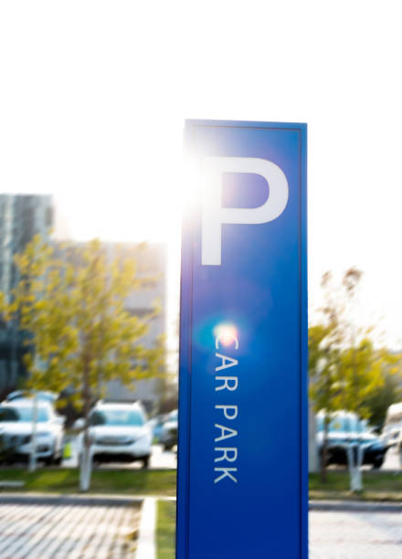 istock A blue parking sign beside the road 955916450
