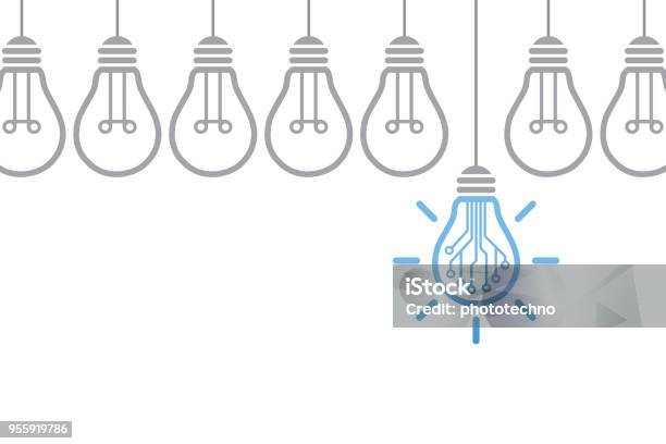 Innovation Concept With Light Bulb Stock Illustration - Download Image Now - Icon Symbol, Breaking New Ground, Brochure