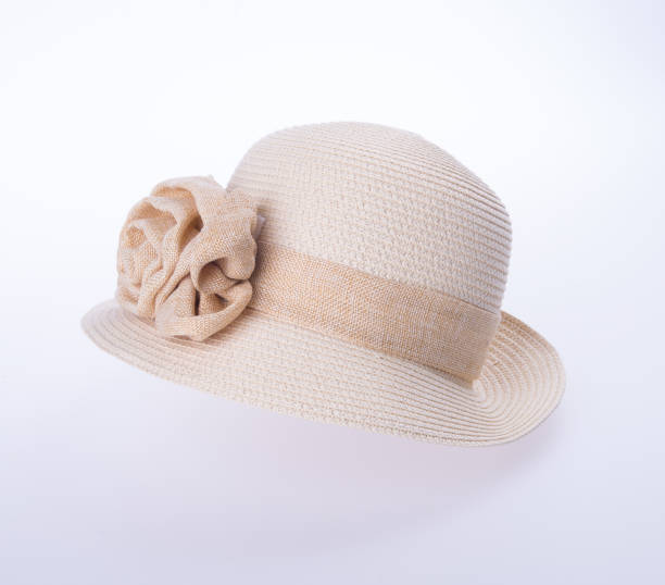 istock hat for lady or pretty straw hat with flower 955920028