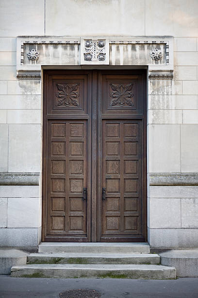 istock Building doors in Tours, France 95592450