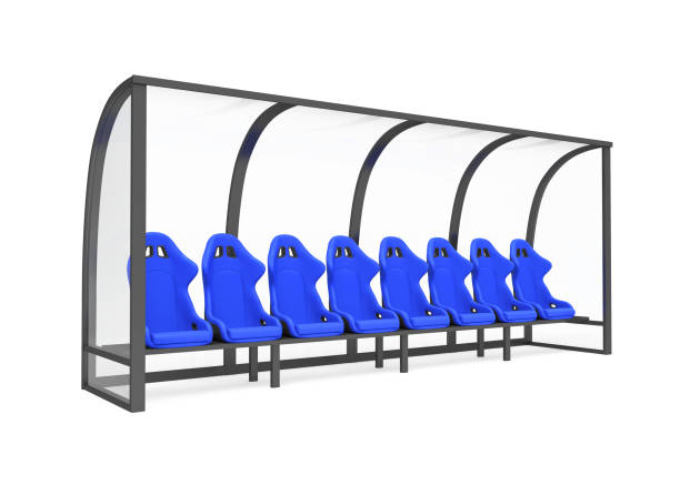 istock Reserve Chair and Staff Coach Bench Isolated 955927332