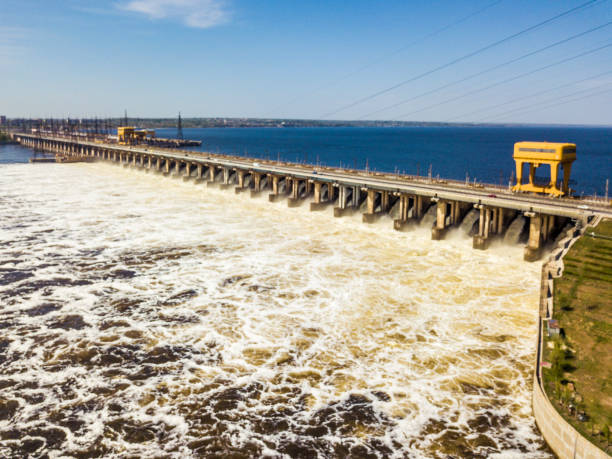istock water passing hydro power station aerial view 955936776