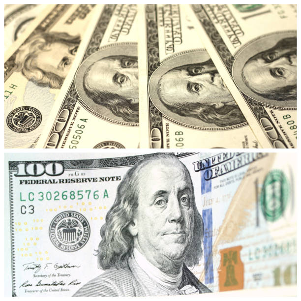 istock collage with fragments of American dollars 955950932
