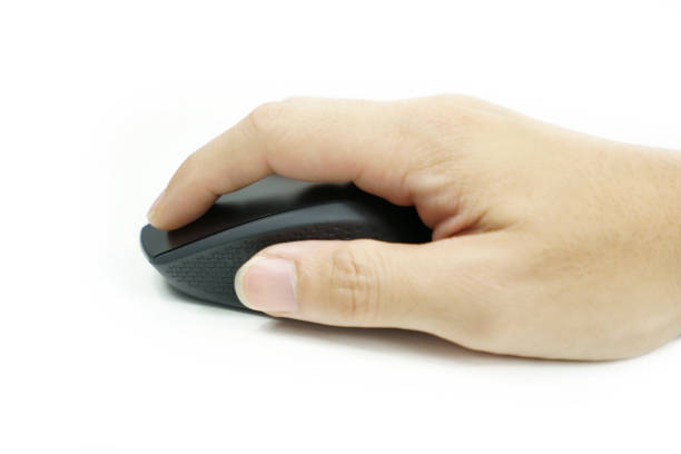 istock Closeup of Man hand clicking mouse in the office 955952016