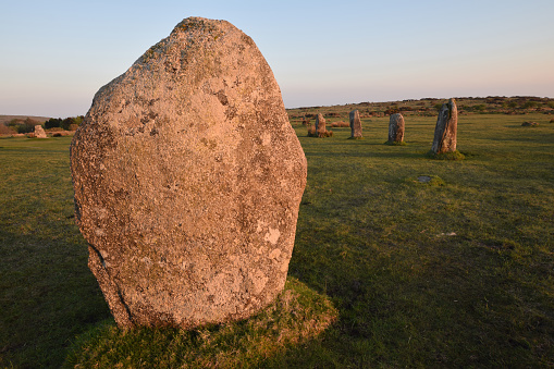 The largest stone circle in the UK, Avebury, Wiltshire.