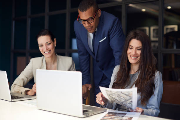 istock Business presentation and meeting in Barcelona's office. 955967172
