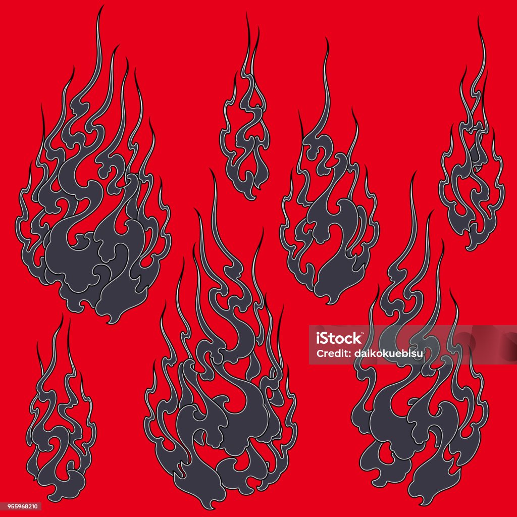 Fire Pattern Japan Japanese Flame Patterns