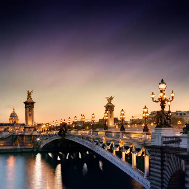 Photo of Alexandre III Bridge in Paris, France