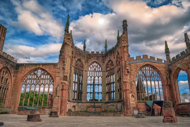 coventry catedral, west midlands, reino unido - warwickshire fotografías e imágenes de stock