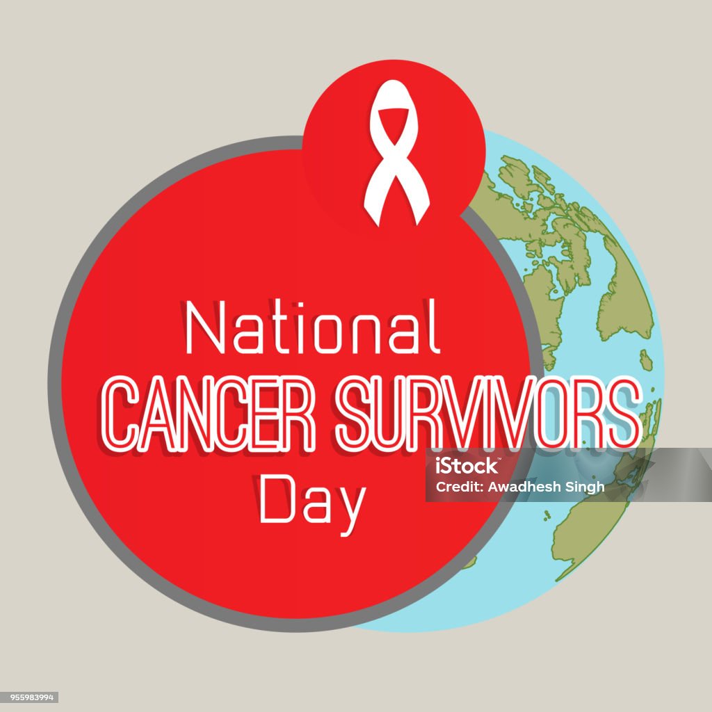 がん生存者の日 - がん細胞のロイヤリティフリーベクトルアート