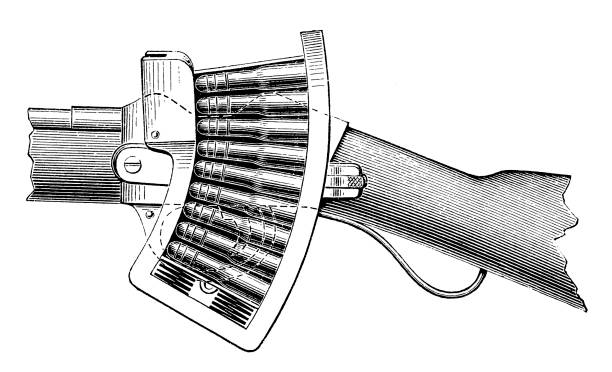 Gun Magazine Design 70+ Old Machine Gun Drawing Stock Photos, Pictures & Royalty-Free ...
