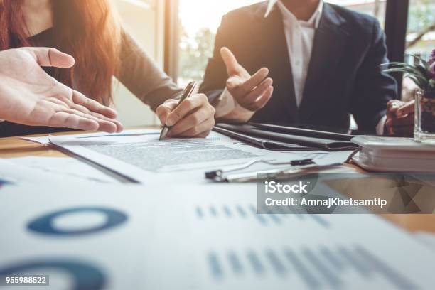 Business Signing A Contract Buy Sell House Stock Photo - Download Image Now - Business, Meeting, Contract