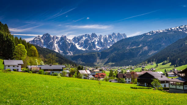 istock Small village Gosau in Austrian Alps at spring, Europe 955989970