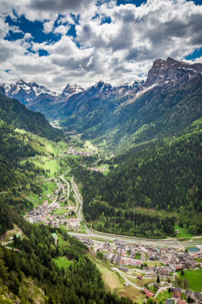 istock Beautiful small town in mountain valley, Dolomites 955994498