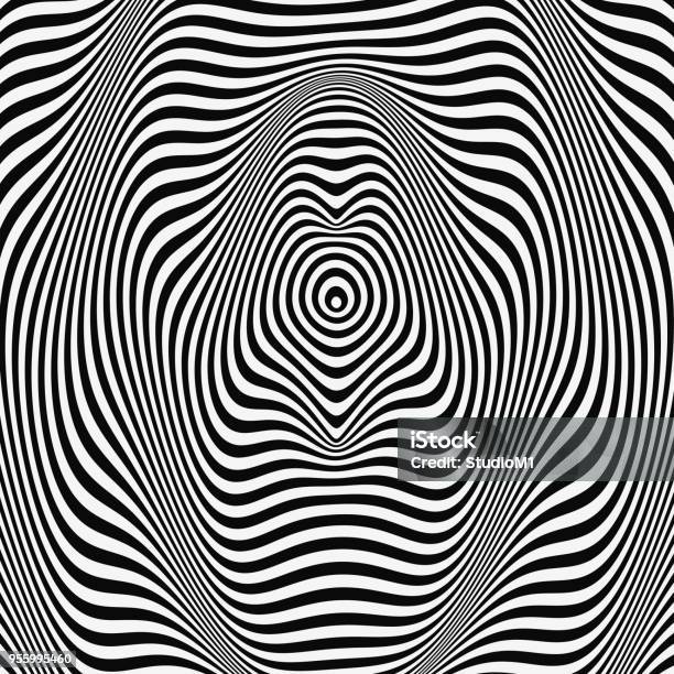 Waveform Background Dynamic Visual Effect Surface Distortion Pattern ...