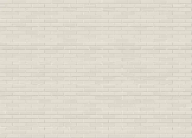 Vector illustration of Vector seamless stretcher bond gray brick wall texture