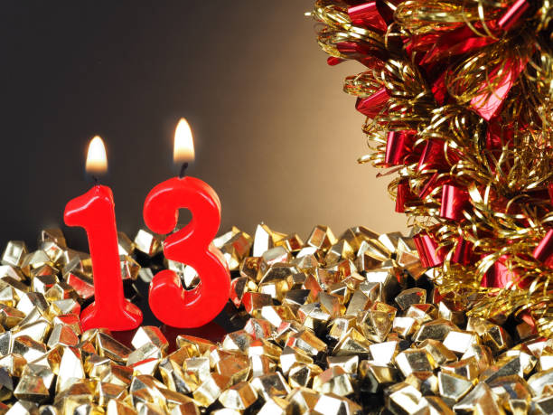 istock Birthday-anniversary candle showing Nr. 13 955997956