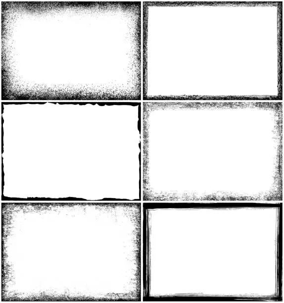 Vector illustration of Grunge border frames