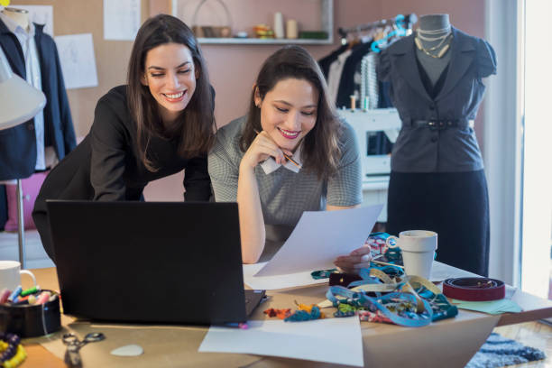 istock Fashion Designers Working In Their Art Studio 955999290