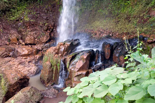 Photo of Base of the Ka Tieng waterfall in dry season