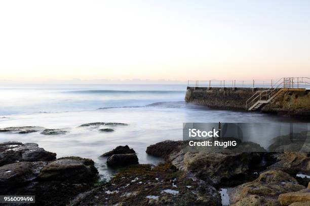 Bondi Icebergs Pool At Sunrise Stock Photo - Download Image Now - Art, Australia, Beach