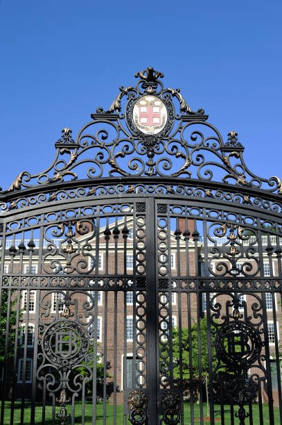 Providence, USA - June 25, 2016. Iron gate in the campus of Brown University. Brown University was founded in 1764 in the capital city of the state Rhode Island. It is one of the top private ivy league universities in the United State and attracts top students from the world for its unique curriculum and quality of teaching.
