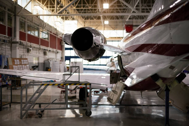 istock Aircraft in the hangar 956016408