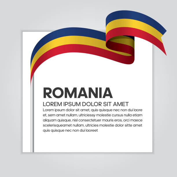 ilustraciones, imágenes clip art, dibujos animados e iconos de stock de fondo de bandera de rumania - romania romanian culture romanian flag flag