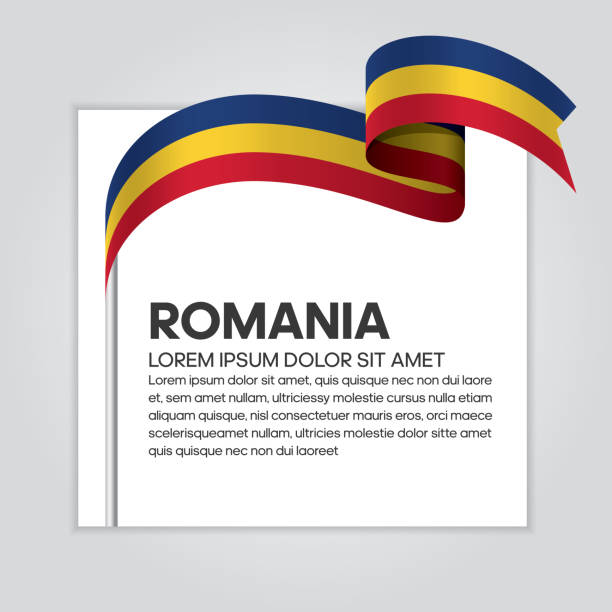 ilustrações de stock, clip art, desenhos animados e ícones de romania flag background - romania flag romanian flag colors