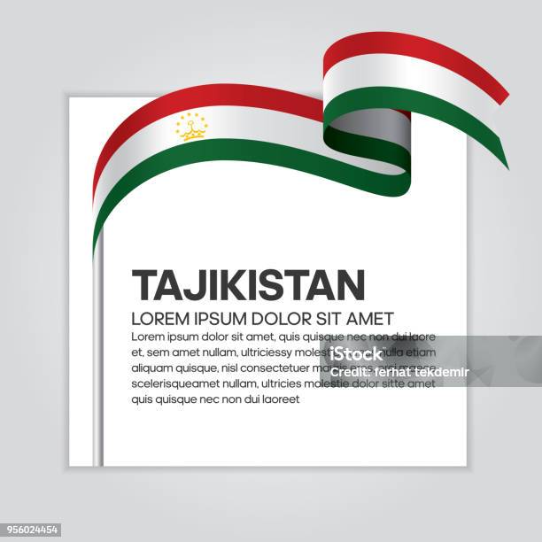 Tajikistan Flag Background Stock Illustration - Download Image Now - Arrival, Backgrounds, Banner - Sign