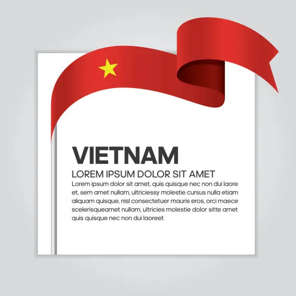 Vector illustration of Vietnam flag background