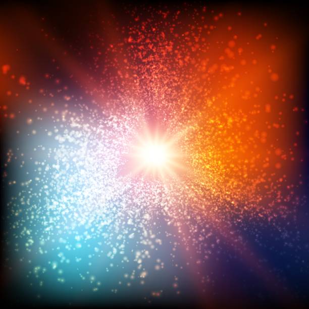 istock Abstract vector colorful space background. Explosion of glowing particles. Christmas star. Futuristic technology style. Elegant monochrome background for business presentations or gift cards.EPS10 956024580